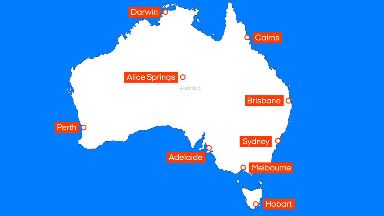 Stationer där du kan hyra Big Six i Australien