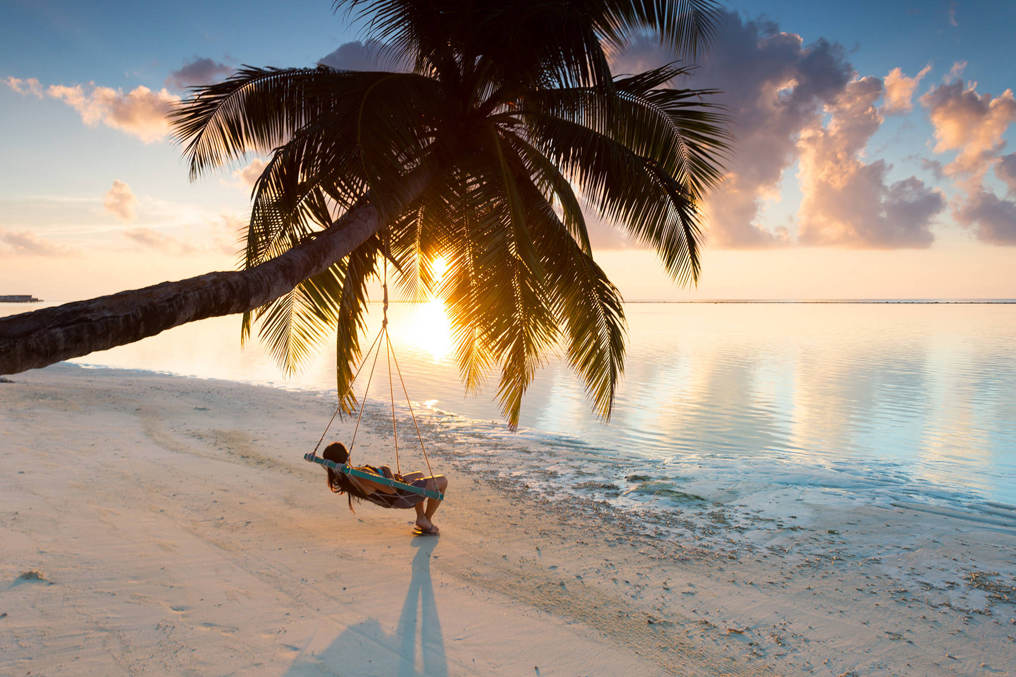 Maldives Hammock Sunset