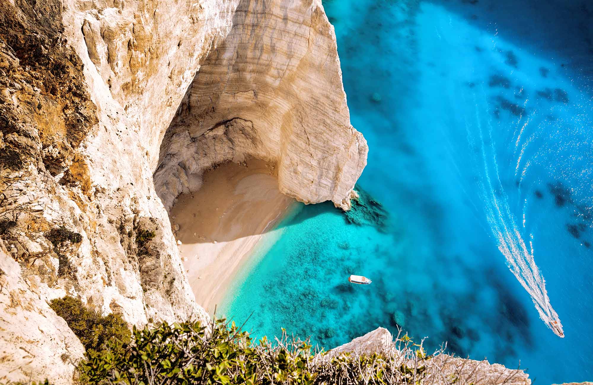 zakynthos i grekland vid nagavio beach