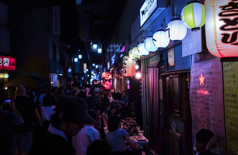 Bars on Koenji street in Tokyo, Japan