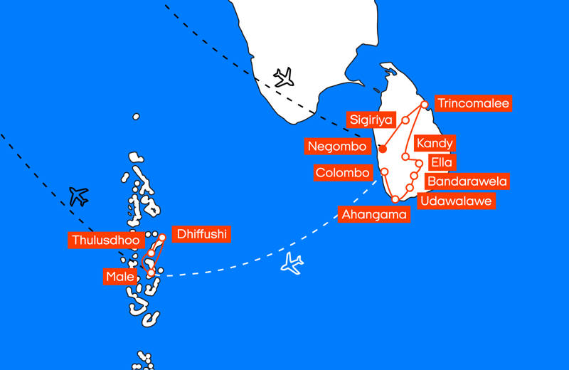 gruppresa med tripmates till sri lanka och maldiverna
