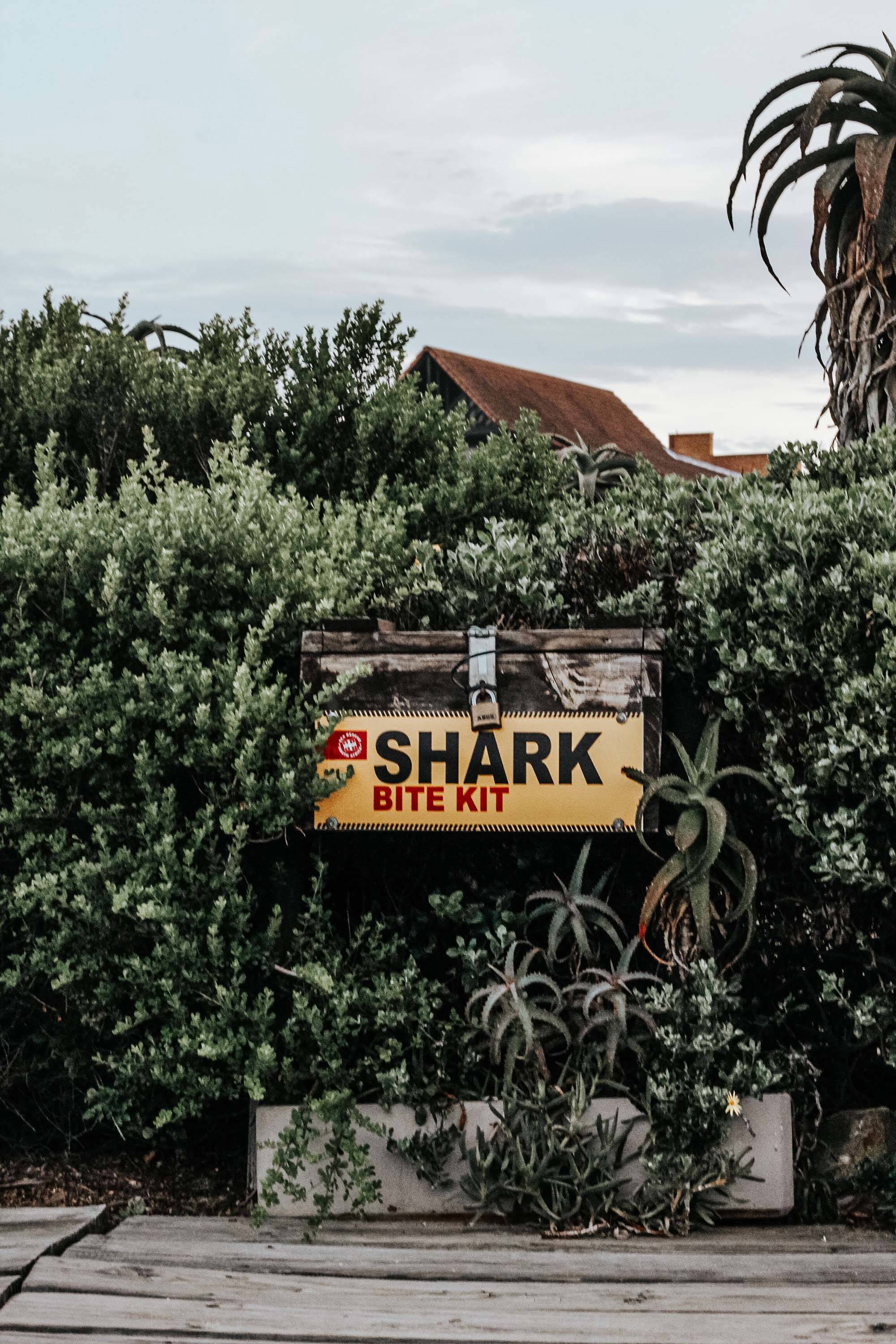 South Africa Jeffreys Bay Shark Sign