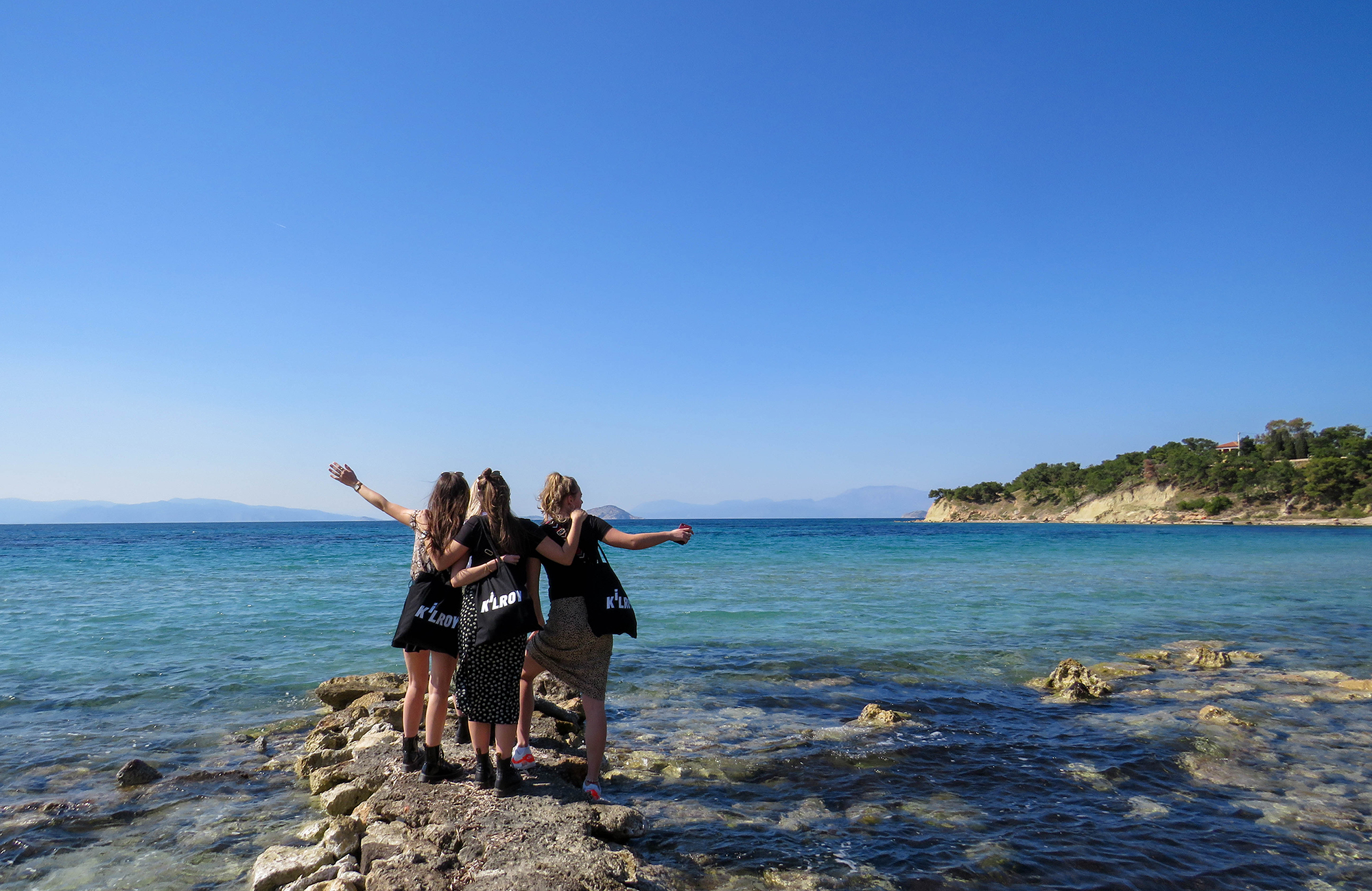 Greece Athens Girls Ocean